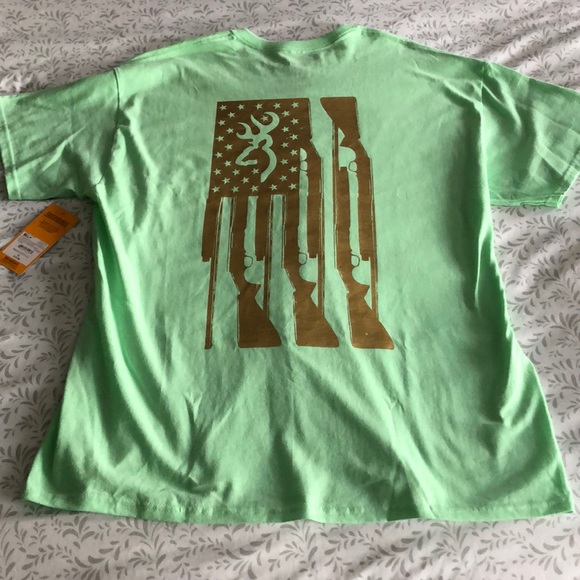 Ladies Browning Rifle Flag Graphic Tee XL - Picture 2 of 4